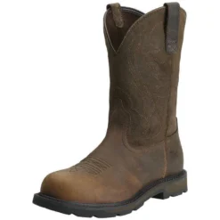 Wolverine Sales Shop 25 Ariat Men's Groundbreaker 10" Steel Toe Work Boot - Brown - 10014241