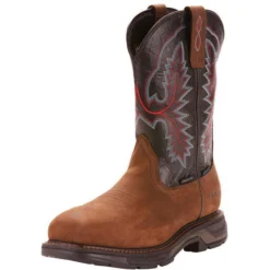 Wolverine Sales Shop 35 Ariat Men's WorkHog XT 11" Carbon Toe WP Western Work Boot - Brown - 10024968