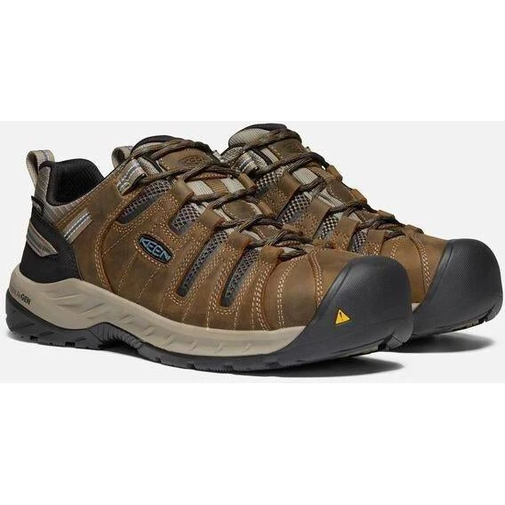 Keen Utility Men's Flint II Steel Toe WP Work Shoe - Brown - 1023236 1 Keen Utility Men's Flint II Steel Toe WP Work Shoe - Brown - 1023236