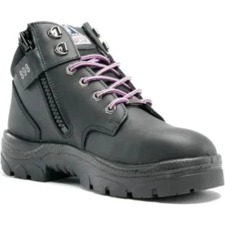 Wolverine Sales Shop 52 Steel Blue Women's Parkes 3.7" WP Steel Toe Lace Up Work Boot - Black - 812898
