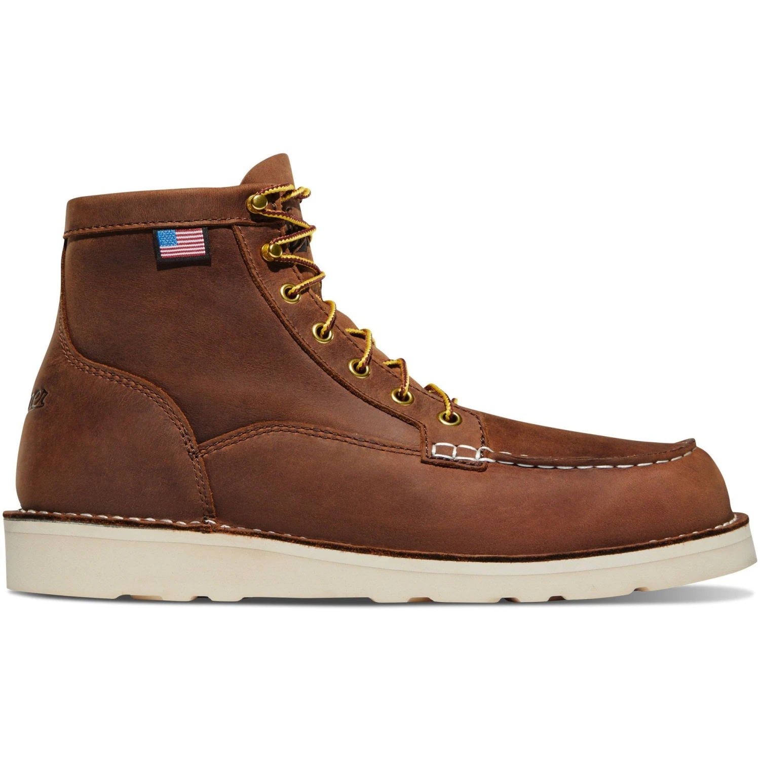 Danner Men's Bull Run 6" Moc Toe USA Made Wedge Work Boot - Tobacco - 15573 2 Danner Men's Bull Run 6" Moc Toe USA Made Wedge Work Boot - Tobacco - 15573 - Image 2