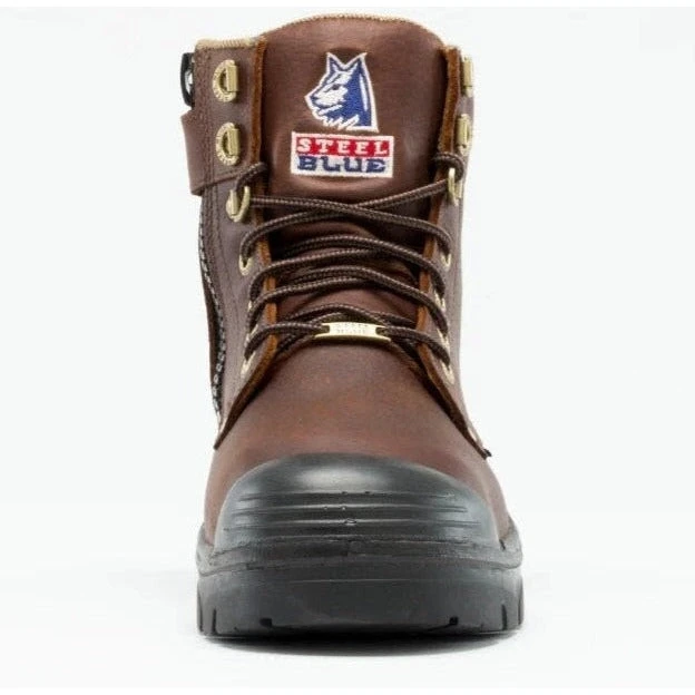 Steel Blue Men's Argyle Met Bump 6" WP MG Steel Toe Side Zip Work Boot - Oak - 862902 7 Steel Blue Men's Argyle Met Bump 6" WP MG Steel Toe Side Zip Work Boot - Oak - 862902 - Image 7