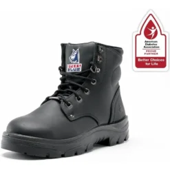 Steel Blue Men's Argyle 6" WP Steel Side Zip Work Boot - Black - 810951 -Wolverine Sales Shop 312951 BLK J1P2017 360 images1