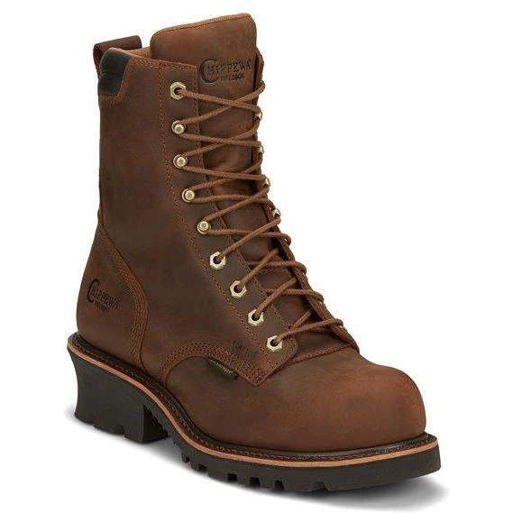 Chippewa Men's Valdor 8" Comp Toe WP Logger Work Boot - Tan - 73236 1 Chippewa Men's Valdor 8" Comp Toe WP Logger Work Boot - Tan - 73236