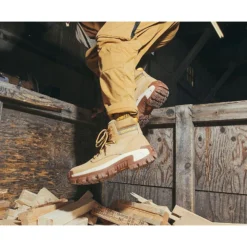 CAT Men's Invader Hi Steel Toe Slip Resist Work Boot -Mushroom- P91596 -Wolverine Sales Shop AW22 Lifestyle Images 0002 Invader Hi