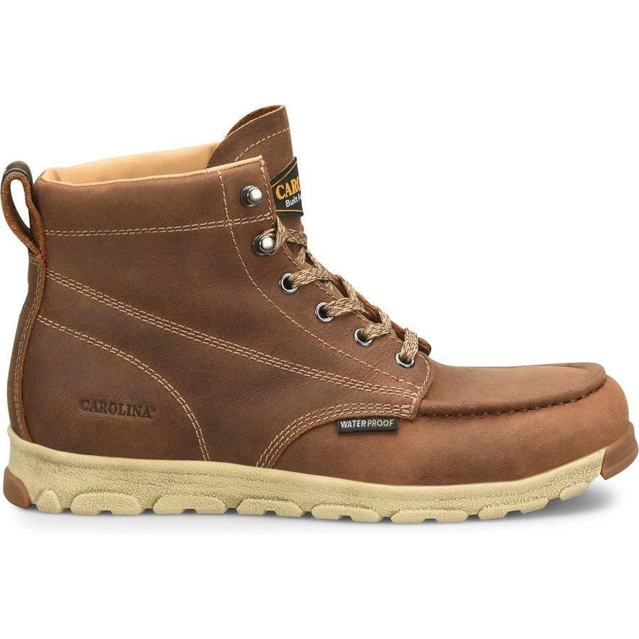 Carolina Men's S-117 Alum Toe Moc Toe WP LW Work Shoe - Brown - CA5575 2 Carolina Men's S-117 Alum Toe Moc Toe WP LW Work Shoe - Brown - CA5575 - Image 2