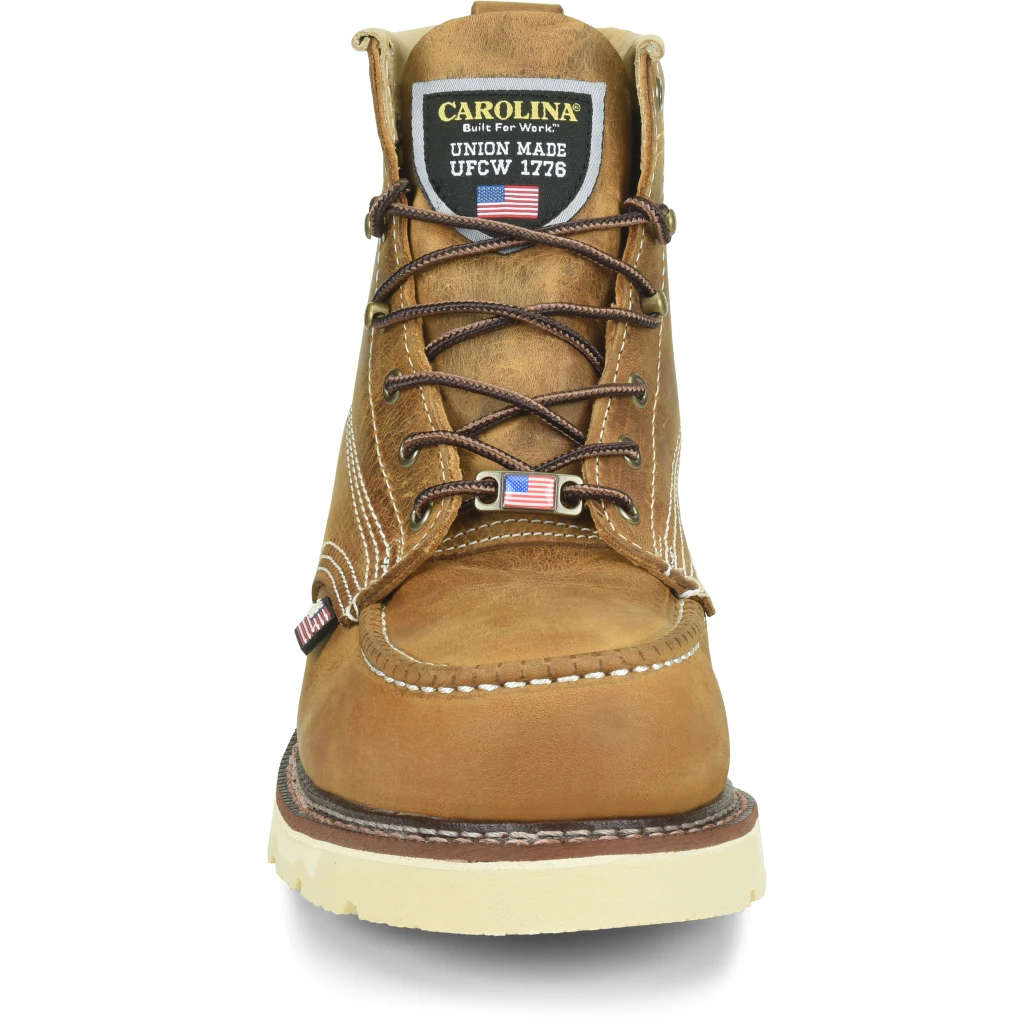 Carolina Men's Ferric 6" Steel Toe Moc Toe Work Boot - Brown - CA7514 3 Carolina Men's Ferric 6" Steel Toe Moc Toe Work Boot - Brown - CA7514 - Image 3
