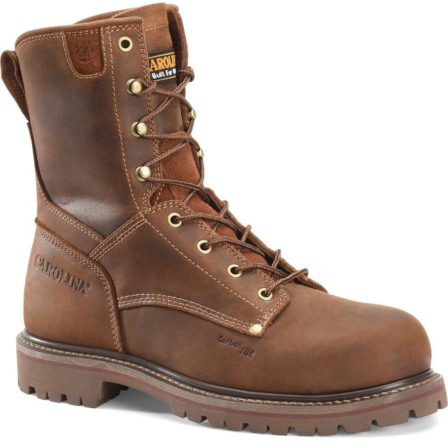Carolina Men's 8" Comp Toe Unlined Work Boot - Brown - CA8628 1 Carolina Men's 8" Comp Toe Unlined Work Boot - Brown - CA8628