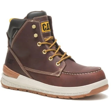 Cat Men's Impact Waterproof Carbon Comp Toe Work Boot - Brown - P91402 1 Cat Men's Impact Waterproof Carbon Comp Toe Work Boot - Brown - P91402