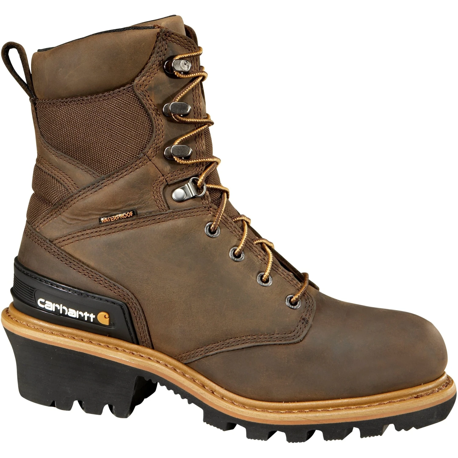 Carhartt Men's 8" Comp Toe WP Logger Work Boots - Brown - CML8360 5 Carhartt Men's 8" Comp Toe WP Logger Work Boots - Brown - CML8360 - Image 5