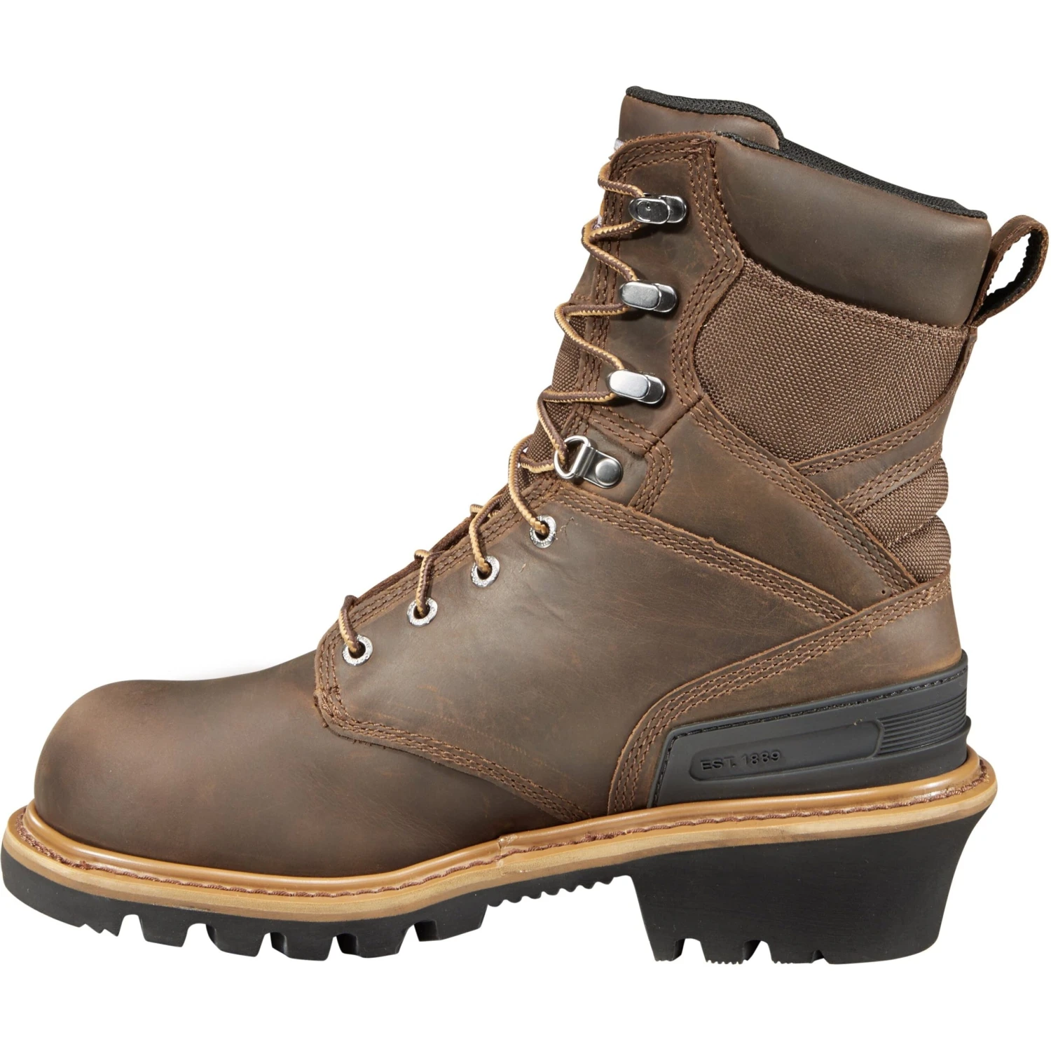 Carhartt Men's 8" Comp Toe WP Logger Work Boots - Brown - CML8360 3 Carhartt Men's 8" Comp Toe WP Logger Work Boots - Brown - CML8360 - Image 3