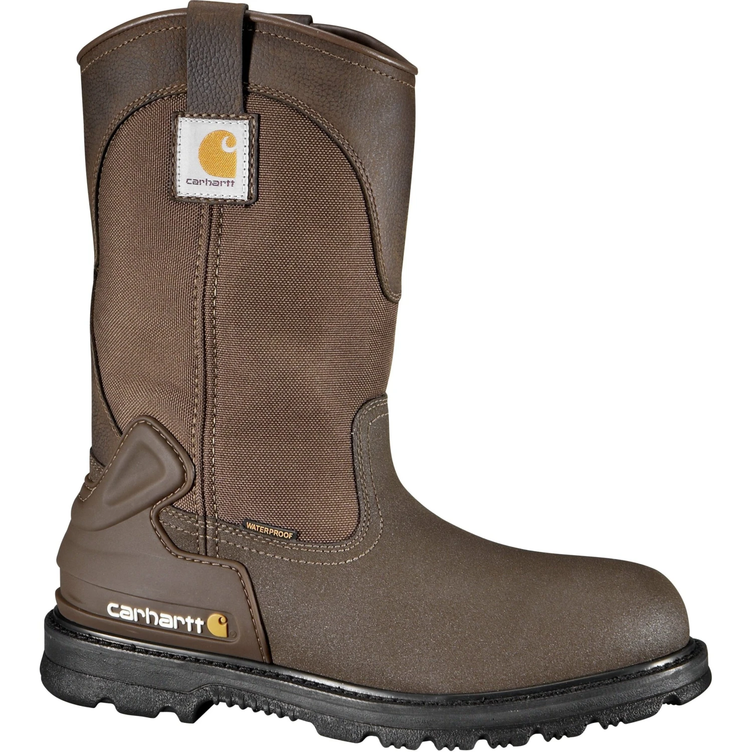 Carhartt Men's 11" Steel Toe WP Wellington Work Boot - Brown - CMP1270 1 Carhartt Men's 11" Steel Toe WP Wellington Work Boot - Brown - CMP1270