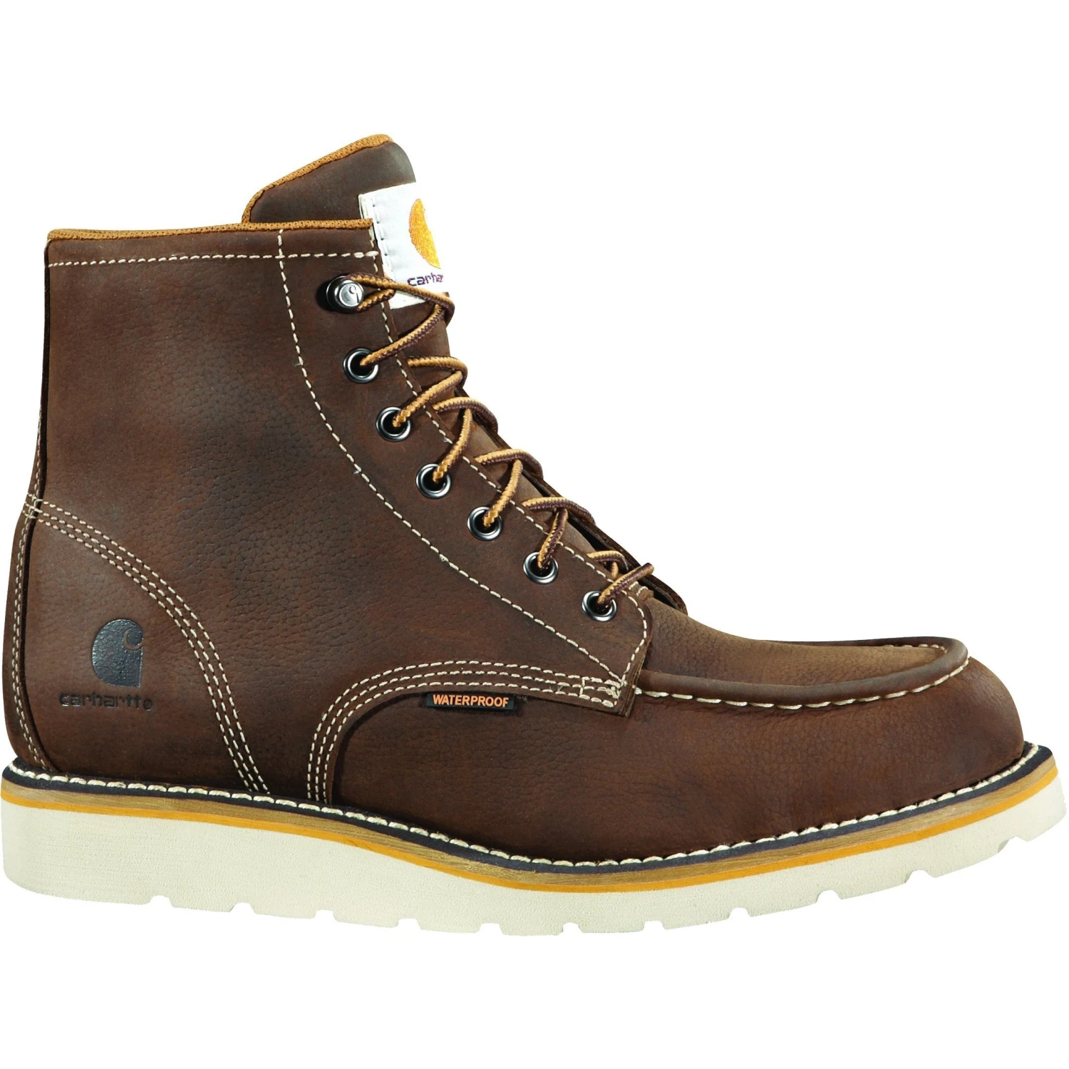 Carhartt Men's 6" Soft Toe Waterproof Wedge Work Boot Brown - CMW6095 2 Carhartt Men's 6" Soft Toe Waterproof Wedge Work Boot Brown - CMW6095 - Image 2