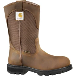 Carhartt Women's 10" Soft Toe WP Wellington Work Boot Brown CWP1150