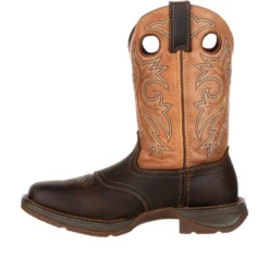 Durango Men's Rebel 11" Steel Toe WP Western Boot- Brown/Tan- DB019 9 Durango Men's Rebel 11" Steel Toe WP Western Boot- Brown/Tan- DB019 -Wolverine Sales Shop DB019 instep profile