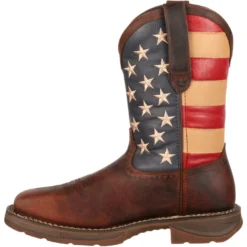 Durango Men's Rebel 11" Steel Toe Western Flag Boot - Brown - DB020 -Wolverine Sales Shop DB020 instep profile