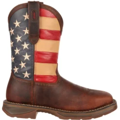 Durango Men's Rebel 11" Steel Toe Western Flag Boot - Brown - DB020 -Wolverine Sales Shop DB020 profile