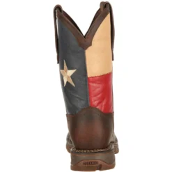 Durango Men's Rebel Steel Toe Western Flag Boot - Brown - DB021 -Wolverine Sales Shop DB021 back