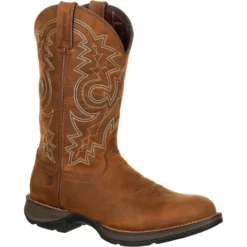 Durango Men's Rebel 12" Round Toe WP Western Boot - Brown - DDB0163
