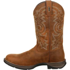 Durango Men's Rebel 12" Round Toe WP Western Boot - Brown - DDB0163 -Wolverine Sales Shop DDB0163 instep profile