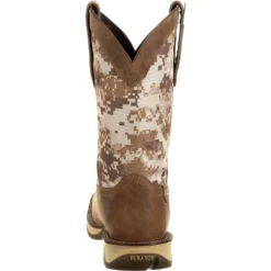 Durango Men's Rebel 12" Square Toe Pull-On Western Boot- Brown DDB0166 -Wolverine Sales Shop DDB0166 back