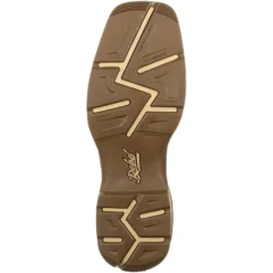 Durango Men's Rebel 12" Square Toe Pull-On Western Boot- Brown DDB0166 -Wolverine Sales Shop DDB0166 outsole