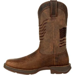 Durango Men's Rebel Distressed Flag Embroidery 12" Sqr Toe Western Boot -Wolverine Sales Shop DDB0314 instep profile