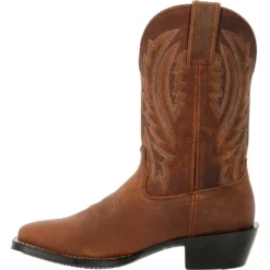 Durango Men's Westward™ 11" Square Toe Western Boot - Cognac - DDB0352 -Wolverine Sales Shop DDB0352 instep profile