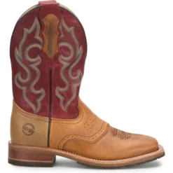 Double H Men's Odie 11" Wide ST Slip Resist Roper Western Work Boot - Red - DH8556