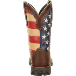 Durango Women's Lady Rebel 10" Steel Toe Patriotic Flag Work Boot -Wolverine Sales Shop DRD0234 back