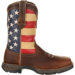 Durango Women's Lady Rebel 10" Steel Toe Patriotic Flag Work Boot -Wolverine Sales Shop DRD0234 profile