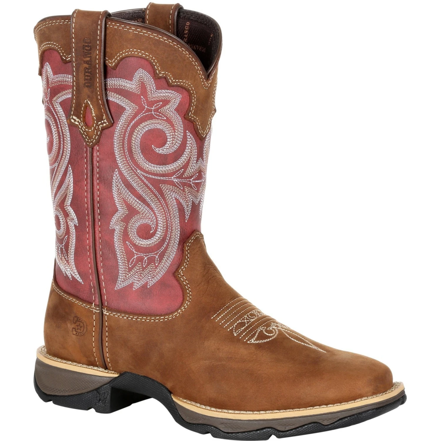 Durango Women's Lady Rebel 10" Sqr Toe Western Boot- Rusty Red- DRD0349 1 Durango Women's Lady Rebel 10" Sqr Toe Western Boot- Rusty Red- DRD0349