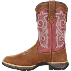 Durango Women's Lady Rebel 10" Sqr Toe Western Boot- Rusty Red- DRD0349 9 Durango Women's Lady Rebel 10" Sqr Toe Western Boot- Rusty Red- DRD0349 -Wolverine Sales Shop DRD0349 instep profile