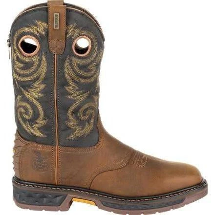 Georgia Men's Carbo-Tec LT 11" Pull-On WP Western Boot -Brown- GB00266 5 Georgia Men's Carbo-Tec LT 11" Pull-On WP Western Boot -Brown- GB00266 - Image 5