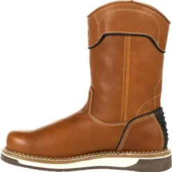 Georgia Men's AMP LT Wedge Pull-On Soft Toe Work Boot - Brown - GB00349 -Wolverine Sales Shop GB00349 6