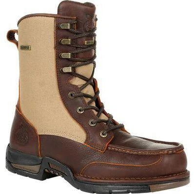 Georgia Men's Athens 8" Soft Toe Waterproof Side-Zip Upland Work Boot - Brown - GB00354 1 Georgia Men's Athens 8" Soft Toe Waterproof Side-Zip Upland Work Boot - Brown - GB00354