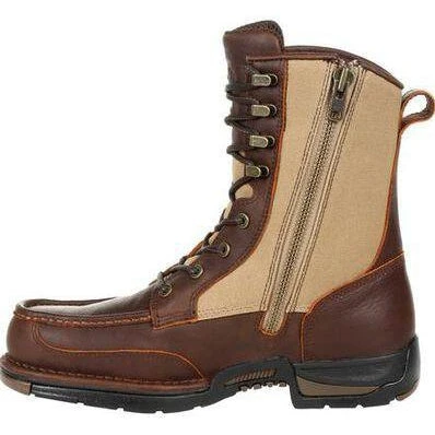 Georgia Men's Athens 8" Soft Toe Waterproof Side-Zip Upland Work Boot - Brown - GB00354 3 Georgia Men's Athens 8" Soft Toe Waterproof Side-Zip Upland Work Boot - Brown - GB00354 - Image 3