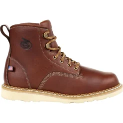 Georgia Men's 6" Soft Toe USA Made Wedge Work Boot - Brown - GB00356 -Wolverine Sales Shop GB00356 profile