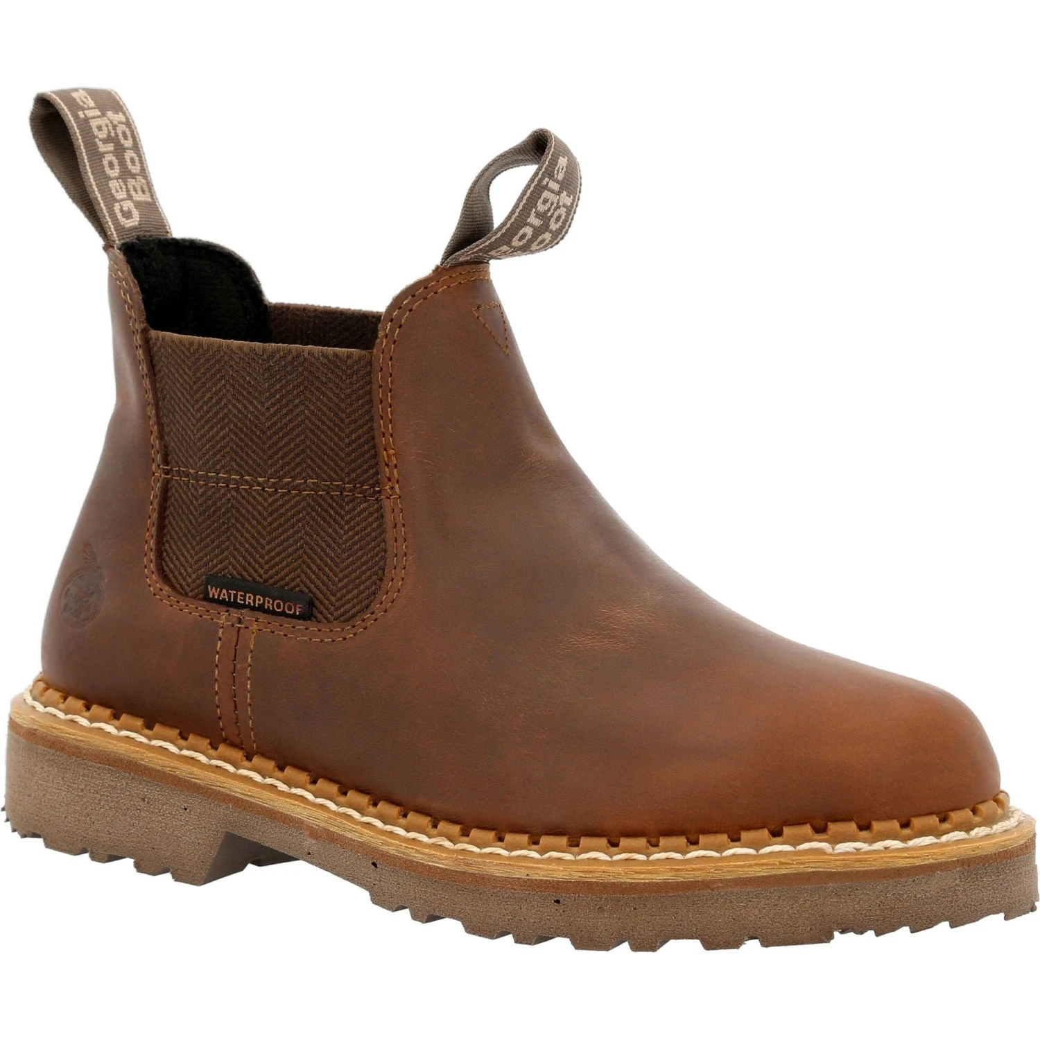 Georgia Women's Giant Revamp 5" WP Pull-On Chelsea Boot Brown- GB00432 1 Georgia Women's Giant Revamp 5" WP Pull-On Chelsea Boot Brown- GB00432