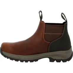 Georgia Men's Eagle Trail 5" Soft Toe WP Chelsea Boot- Brown - GB00478 10 Georgia Men's Eagle Trail 5" Soft Toe WP Chelsea Boot- Brown - GB00478 -Wolverine Sales Shop GB00478 instep profile