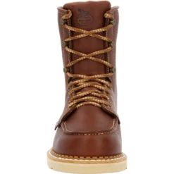 Georgia Men's Wedge 8" Moc Toe USA Made Work Boot - Brown - GB00480 -Wolverine Sales Shop GB00480 front
