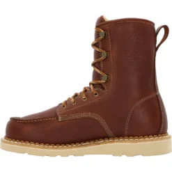 Georgia Men's Wedge 8" Moc Toe USA Made Work Boot - Brown - GB00480 -Wolverine Sales Shop GB00480 instep profile