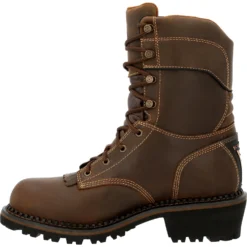 Georgia Men's AMP LT Logger 9" Comp Toe WP 600G Ins Work Boot- GB00491 -Wolverine Sales Shop GB00491 instep profile