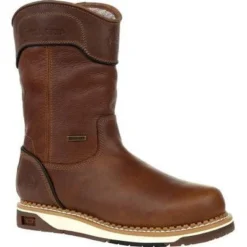 Georgia Men's Amp Lt Wedge 10" WP Steel Toe Pull Work Boot -Brown- GB00517