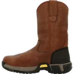 Michelin Men's HydroEdge 11" Alloy Toe WP Metguard Work Boot- Black- MIC0007 -Wolverine Sales Shop MIC0007 instep profile