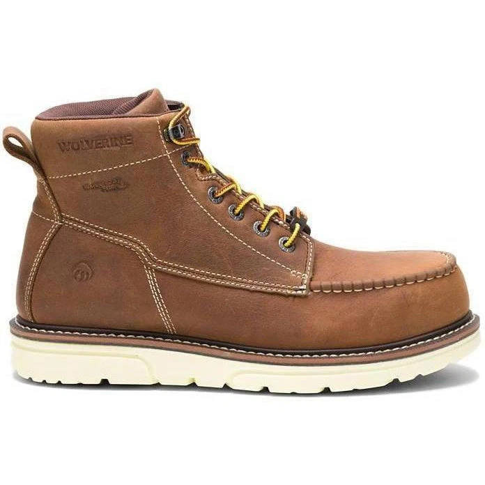 Wolverine Men's I-90 Durashock 6" Comp Toe WP Wedge Work Boot - Tan - W201097 2 Wolverine Men's I-90 Durashock 6" Comp Toe WP Wedge Work Boot - Tan - W201097 - Image 2