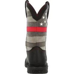 Rocky Women's Red Line 10" Square Toe Western Work Boot Black- RKD0089 9 Rocky Women's Red Line 10" Square Toe Western Work Boot Black- RKD0089 -Wolverine Sales Shop RKD0089 back