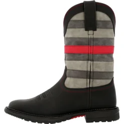 Rocky Women's Red Line 10" Square Toe Western Work Boot Black- RKD0089 10 Rocky Women's Red Line 10" Square Toe Western Work Boot Black- RKD0089 -Wolverine Sales Shop RKD0089 instep profile