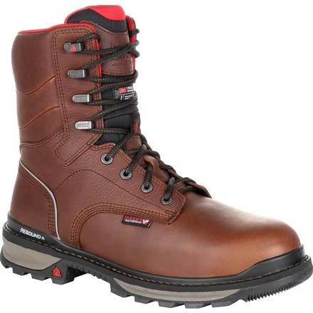 Rocky Men's Rams Horn 8" Comp Toe WP Ins Work Boot - Brown - RKK0284 1 Rocky Men's Rams Horn 8" Comp Toe WP Ins Work Boot - Brown - RKK0284