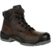 Rocky Men's Worksmart 6" Comp Toe WP Rubber Work Boot - Brown - RKK0310